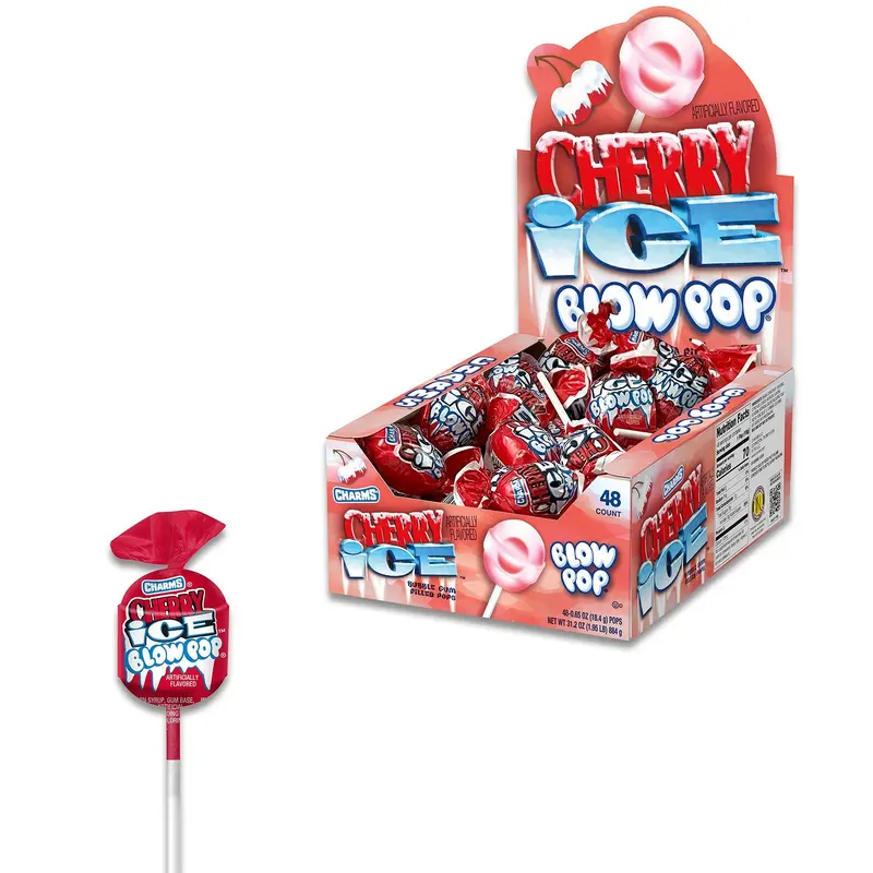 Charms Blow Pop Cherry Ice | 15.2oz, 48ct, Box