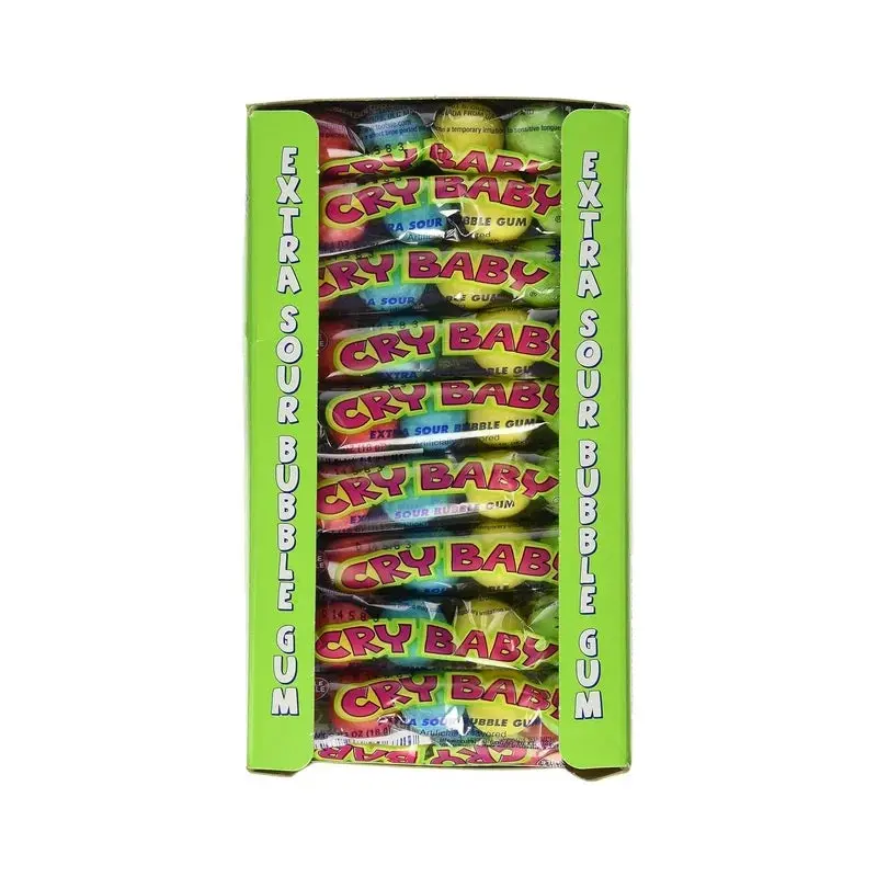 Cry Baby Extra Sour Buuble Gum 4-pcs Tube | 36ct, Bag