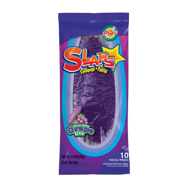 Dulces Pigui Cachetada Grape | 10ct, Bag