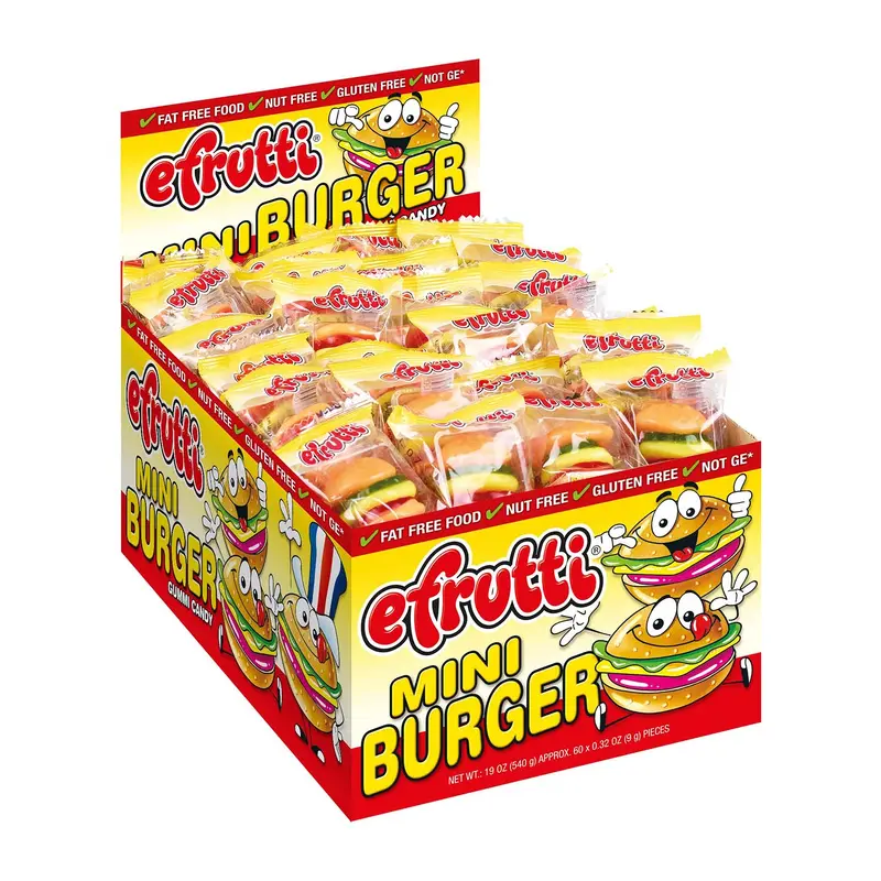 Efrutti Gummy Mini Burger Box | 60ct, Box