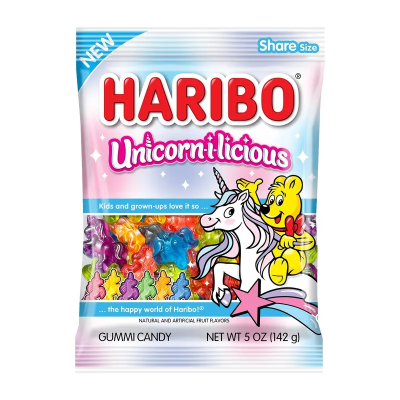 Haribo Unicorn-i-licious Gummi Candy | 5oz, 12ct, Case