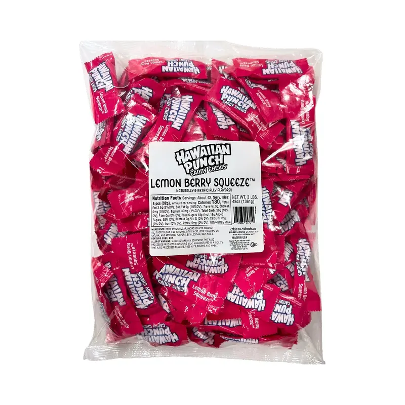 Hawaiian Punch Candy Chews Pink | 3lb, Bag