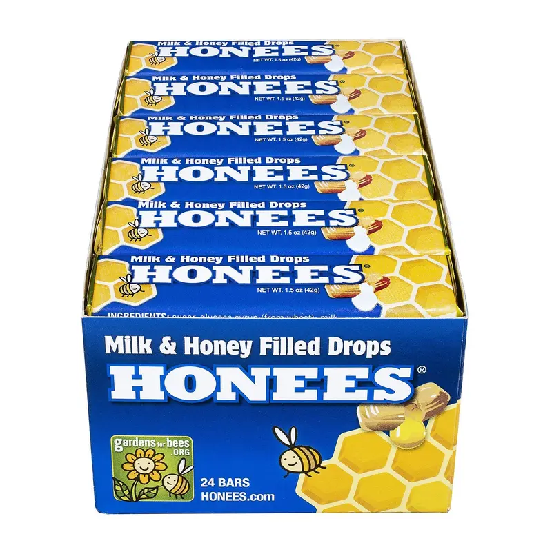 Honees Milk & Honey Filled Drops Bar | 1.5oz, 24ct, Box
