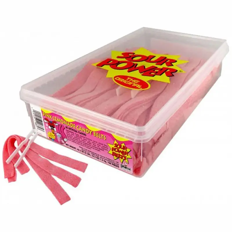 Sour Power Belts Pink Lemodade Tub | 2.5lb, Tub