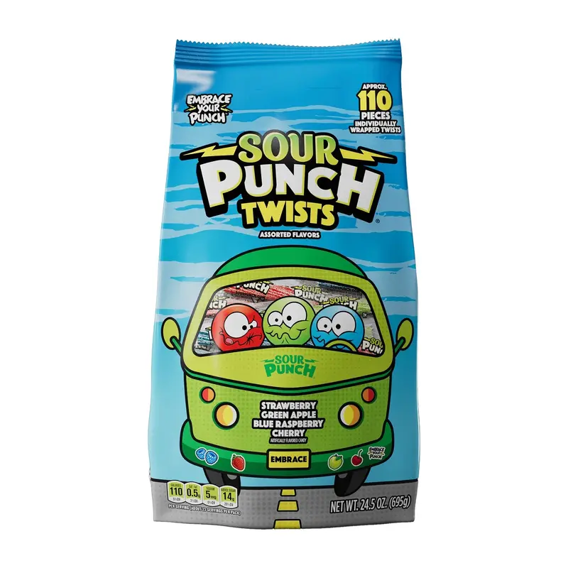 Sour Punch Assorted Twists | 110ct, Jar