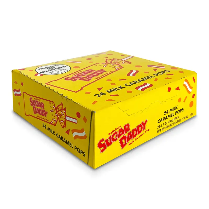 Sugar Daddy Milk Caramel Pops | 24ct, Box