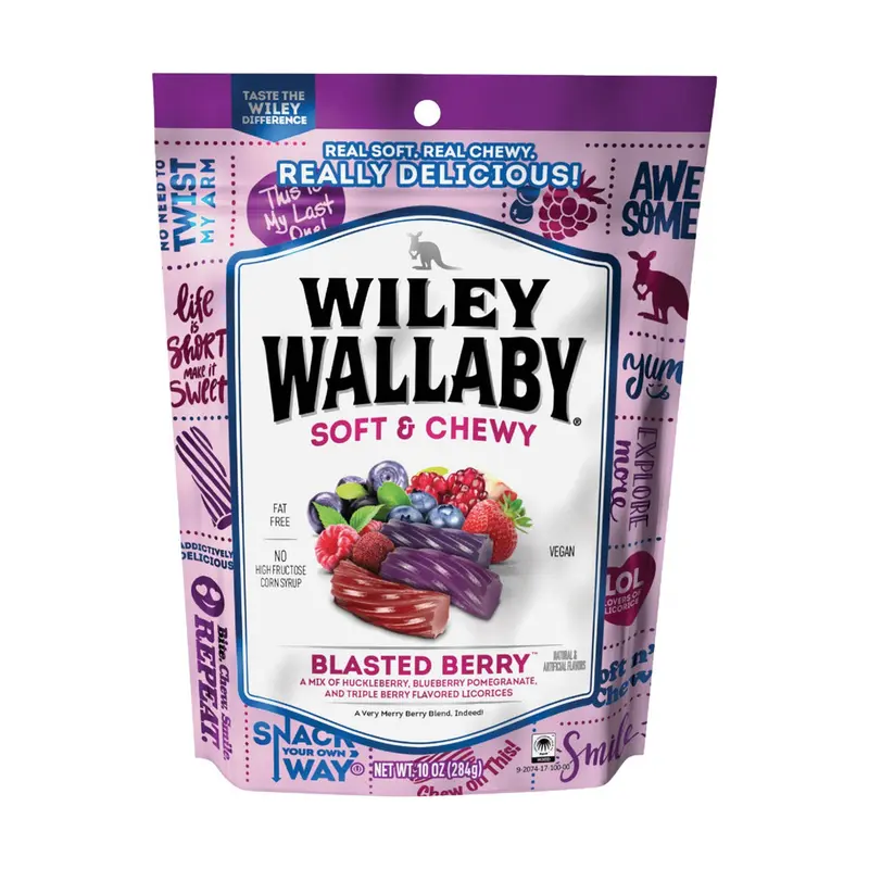 Wiley Wallaby  Blasted Berry Licorice | 7.05oz, Bag