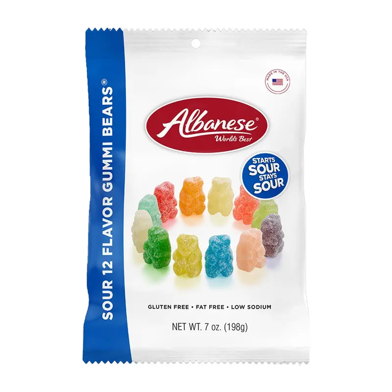 Albanese Gummy Bears Sour | 7oz, 12ct, Case