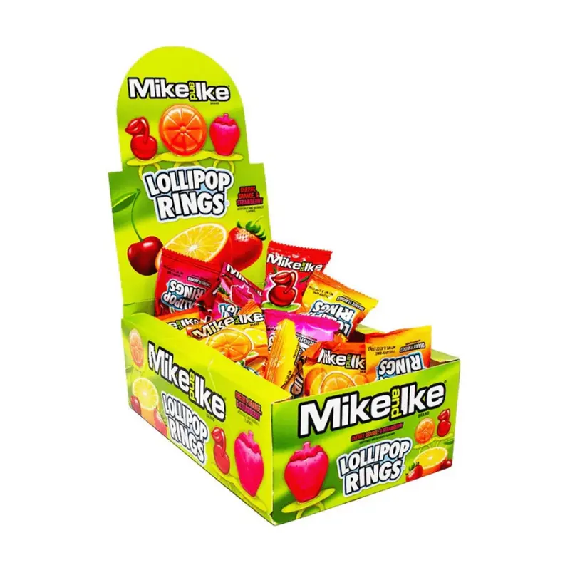 Flix Candy Ring Pop Mike N Ike Assorted | 24ct, Box