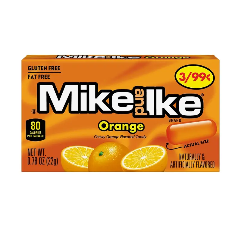 Just Born Mike & Ike Orange | 24ct, Box