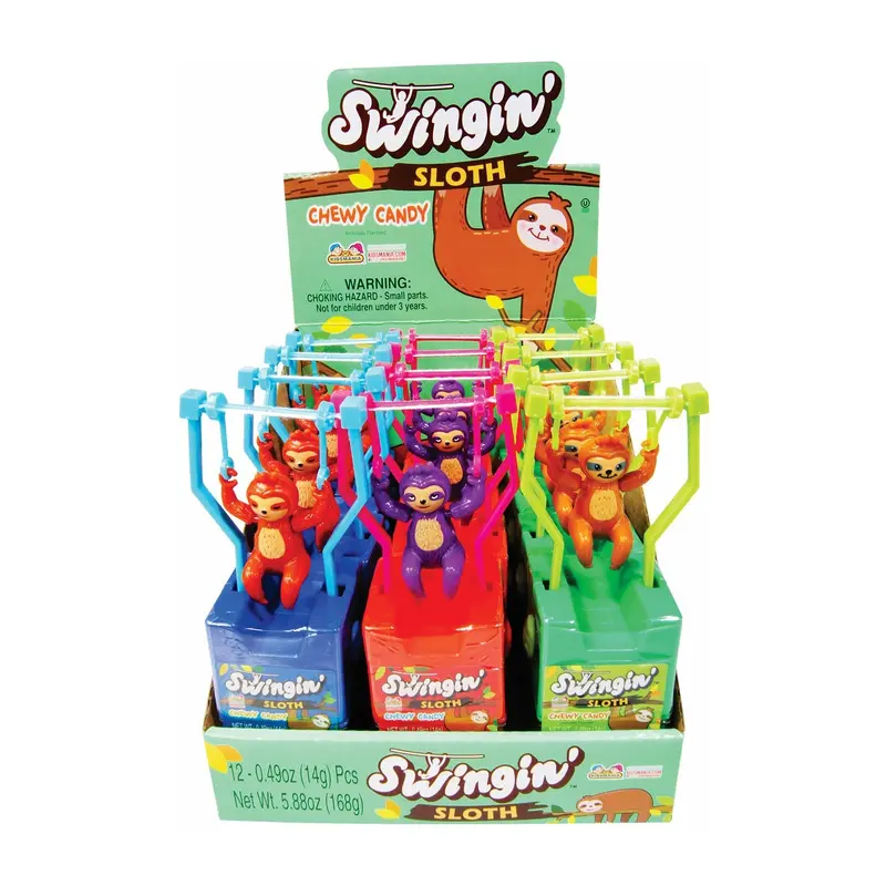 Kidsmania Swingin Sloth Chewy Candy | 12ct, Box