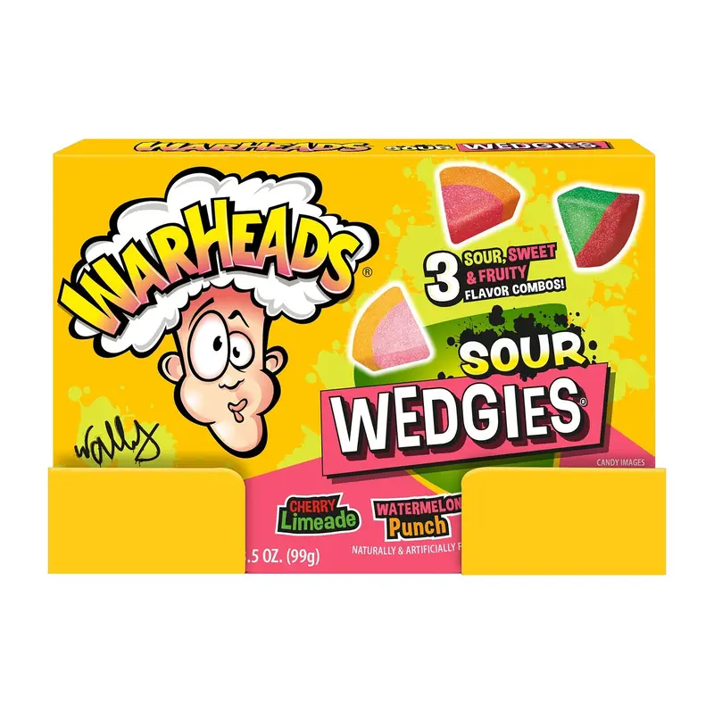 Warheads Sour Wedgie | 3.5oz, 12ct, Case