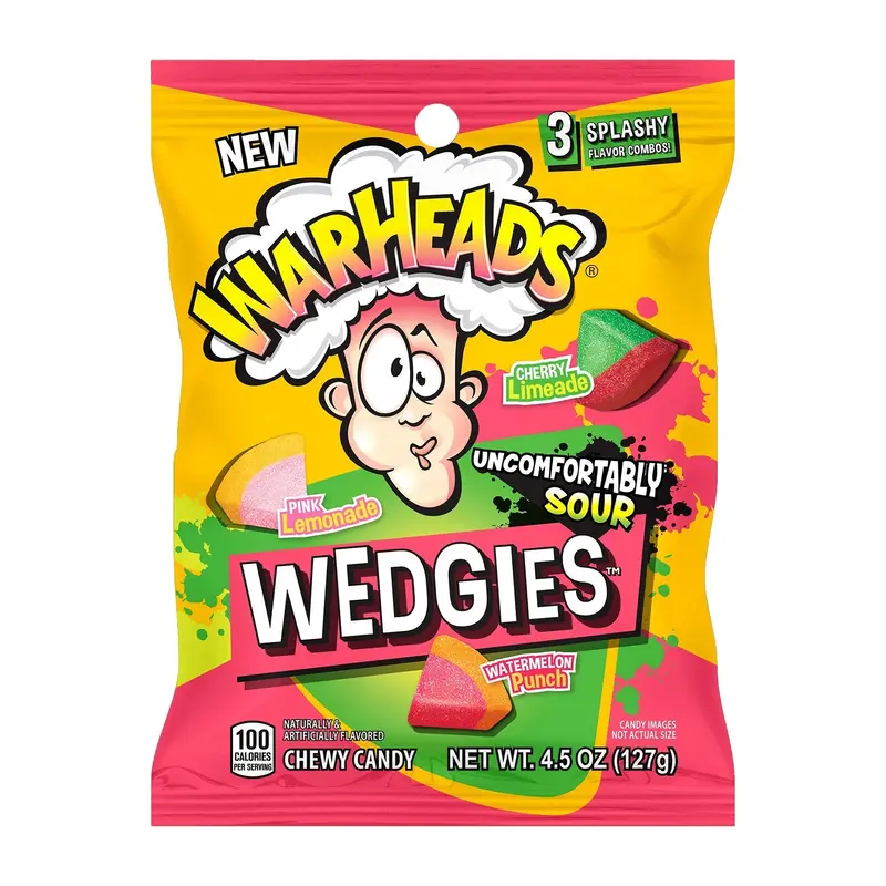 Warheads Sour Wedgies | 4.5oz, 12ct, Case