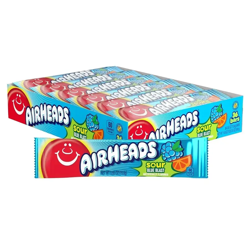 Airheads Sour Blue Blast | 36ct, Box