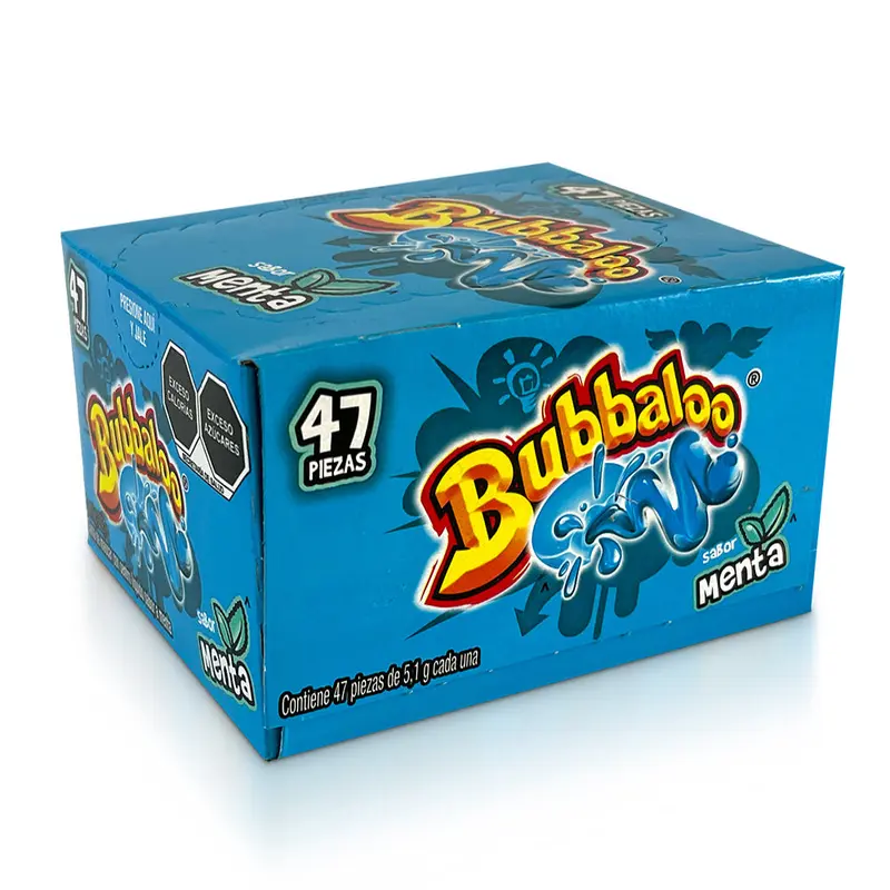 Bubbaloo Chicle Mentha | 47ct, Box