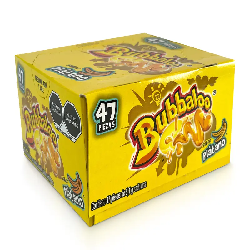 Bubbaloo Chicle Platano | 47ct, Box