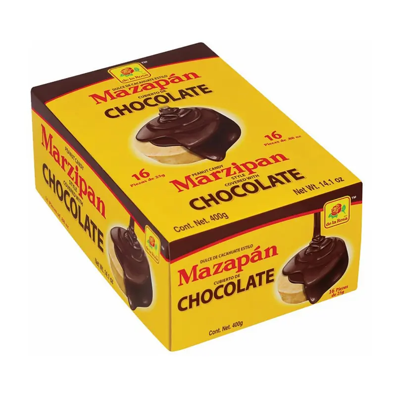 De La Rosa Mazapan con Chocolate | 16ct, Box