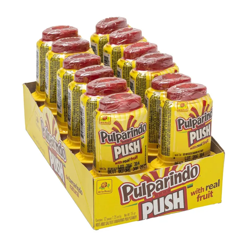 De La Rosa Pulparindo Push Tamarindo | 12ct, Box
