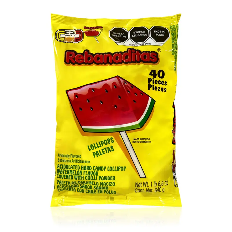 Candy Pop Rebanada Sandia with Chile | 40ct, Bag