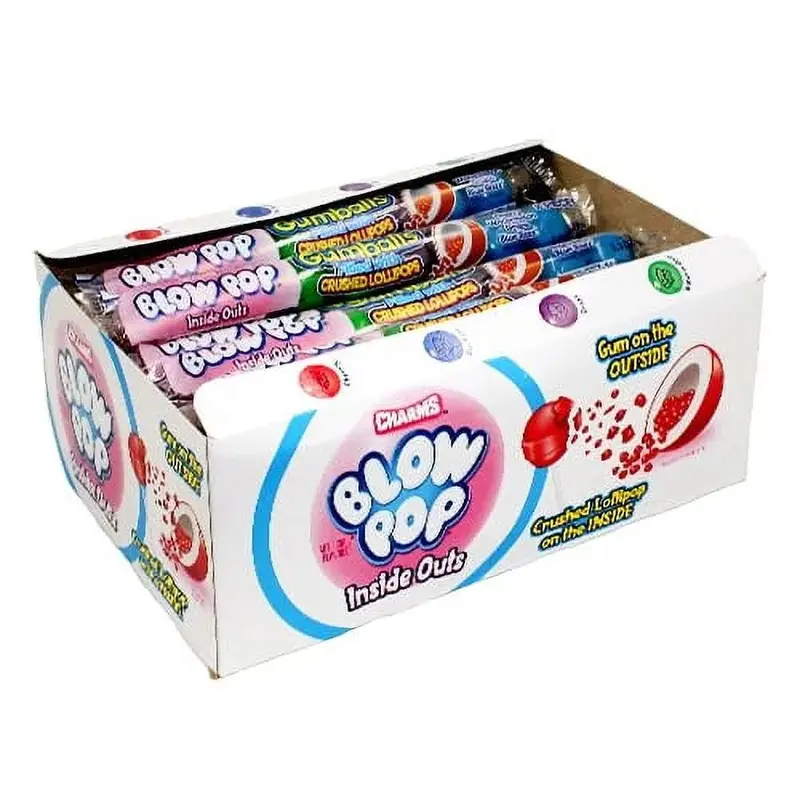 Charms Blow Pop Inside Outs Assorted Gumball Flavors | 24ct, Box