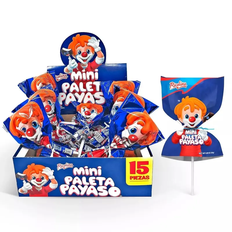 Ricolino Paleta Payaso Mini | 15ct, Box