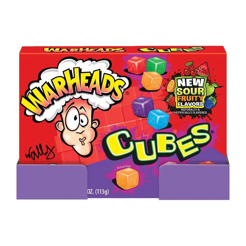 Warheads Sour Chewy Cube Theater Box | 4oz, 12ct, Case