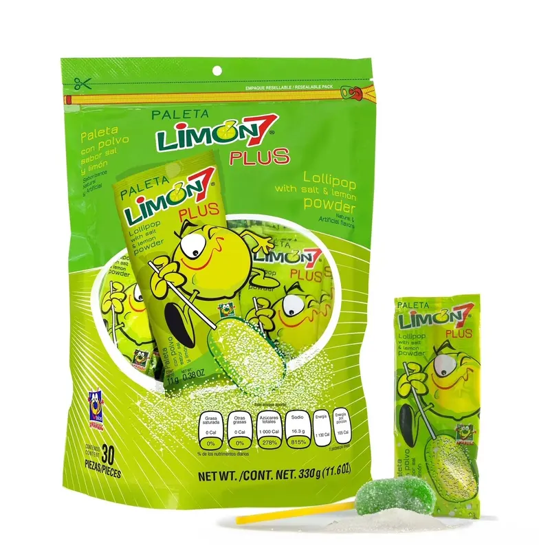 Dulces Anhuac Limon7 Plus Paleta | 30ct, Bag