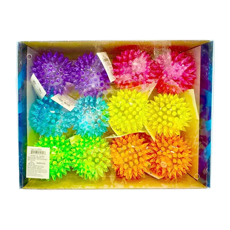 Flashing Spiky Ball 65Mm | 12ct, Box
