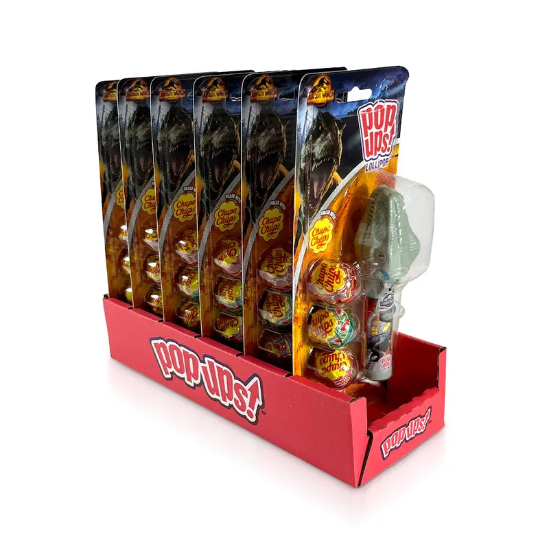 Flix Candy Pop Up Jurassic World Blister Card | 1.26oz, 6ct, Box