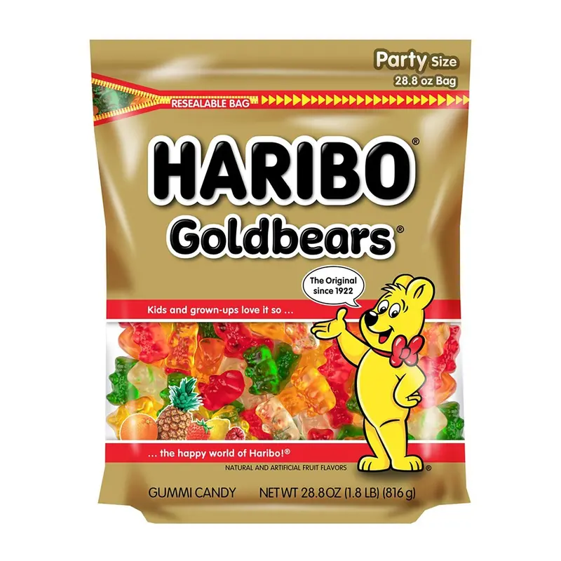 Haribo Goldbears Gummi Candy Party Szie | 28.8oz, Bag