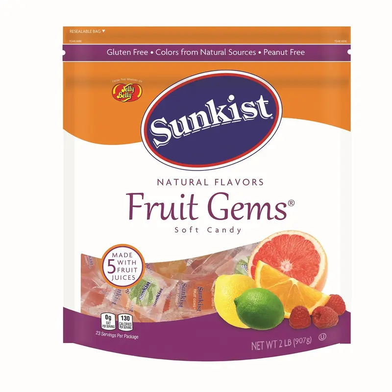 Jelly Belly Candy Sunkist Fruit Gems Bag | 2lb, Bag