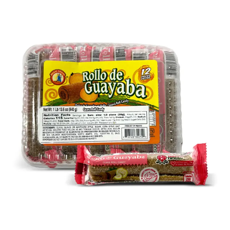 Tipicos Rollo De Guayaba Chico | 12ct, Box
