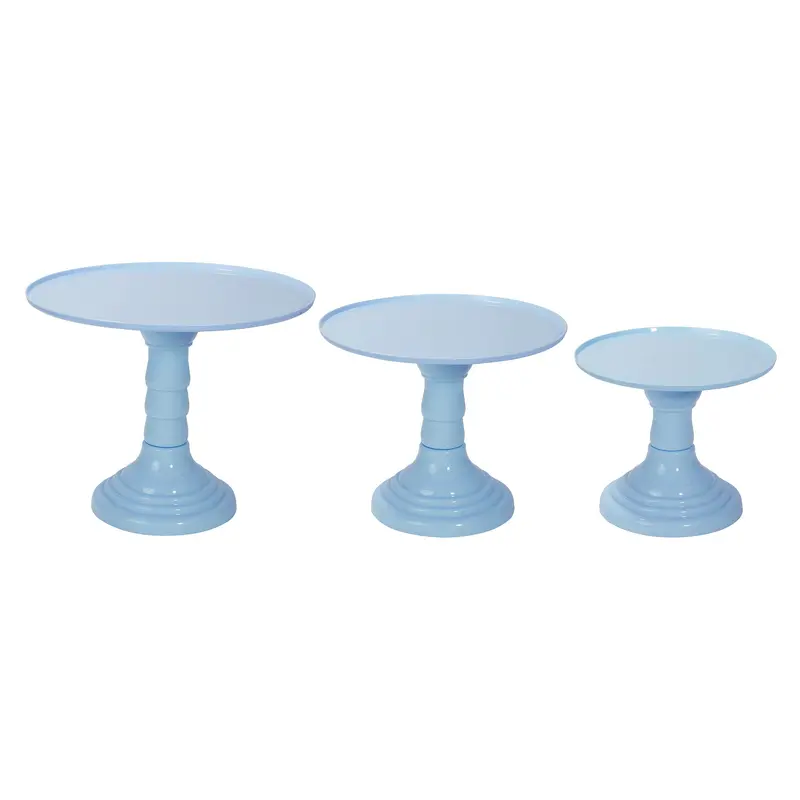 Plastic Cake Stand (3 pcs) Blue | Box