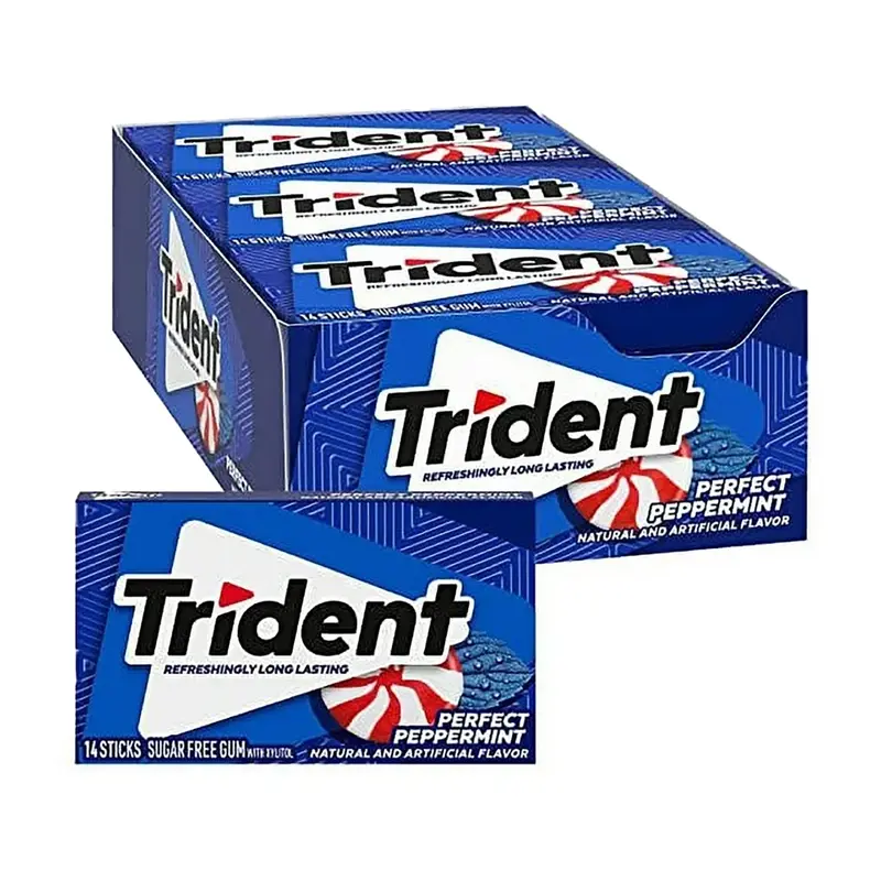 Trident Peppermint Gum (Sugar Free) | 12ct, Box