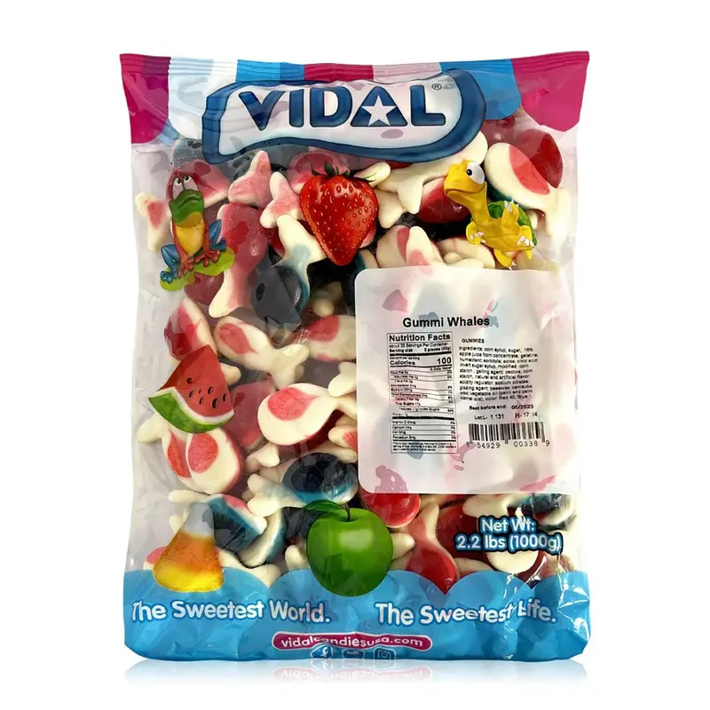 Vidal Gummy Filled Whales | 2.2lb, Bag