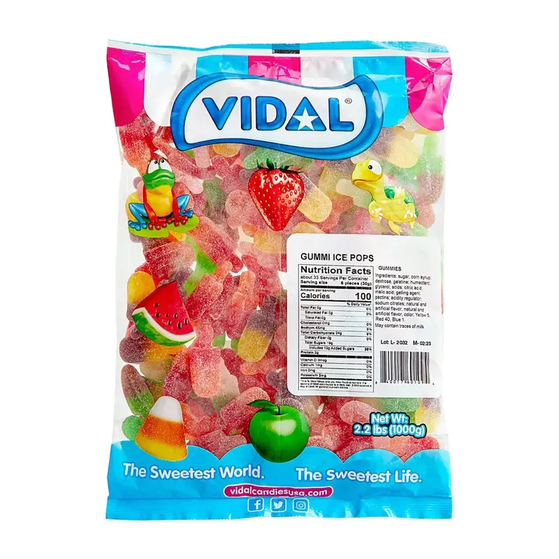 Vidal Gummy Ice Pop | 2.2lb, Bag