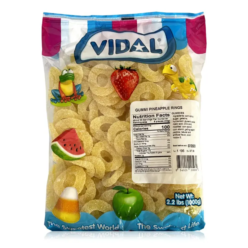 Vidal Gummy Pineapple Ring | 2.2lb, Bag