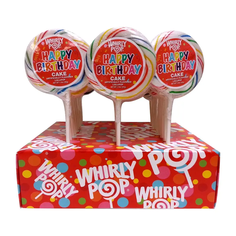 Whirly Pop  Happy Birthday Cake | 1.5oz, 24ct, Case