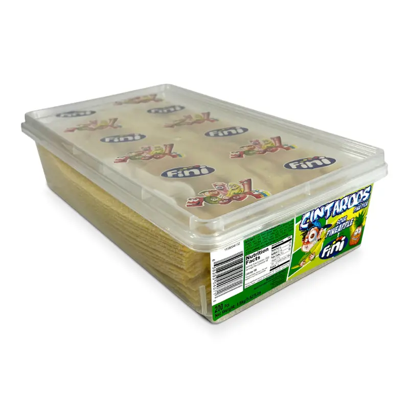 Cintaroos Mint Pineapple Licorice Belts | 200ct, Tub