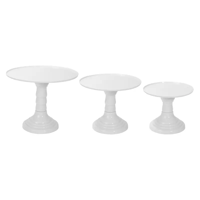 Plastic Cake Stand 3 pcs White | Box