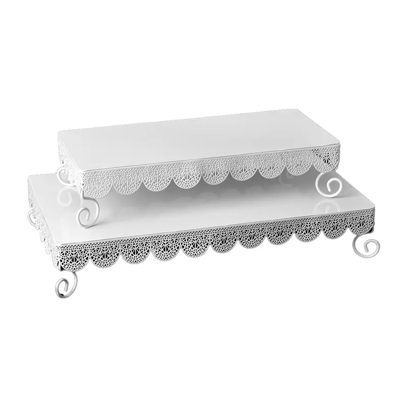 Rectangular Eyelet Cake Stands (2 pcs) | Box