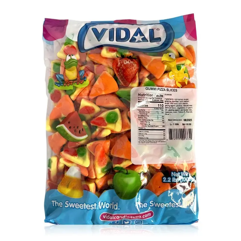 Vidal Gummy Pizza Slices | 2.2lb, Bag