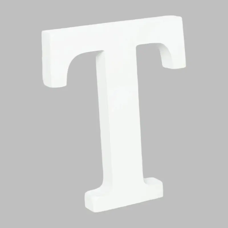 Wooden Letter T (7.5") | Bag
