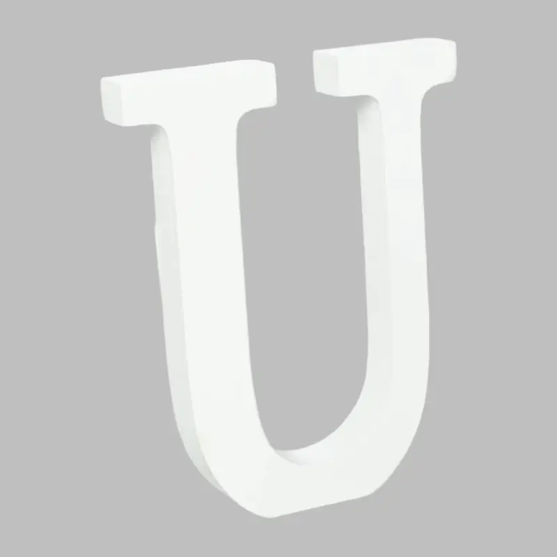 Wooden Letter U (7.5") | Bag