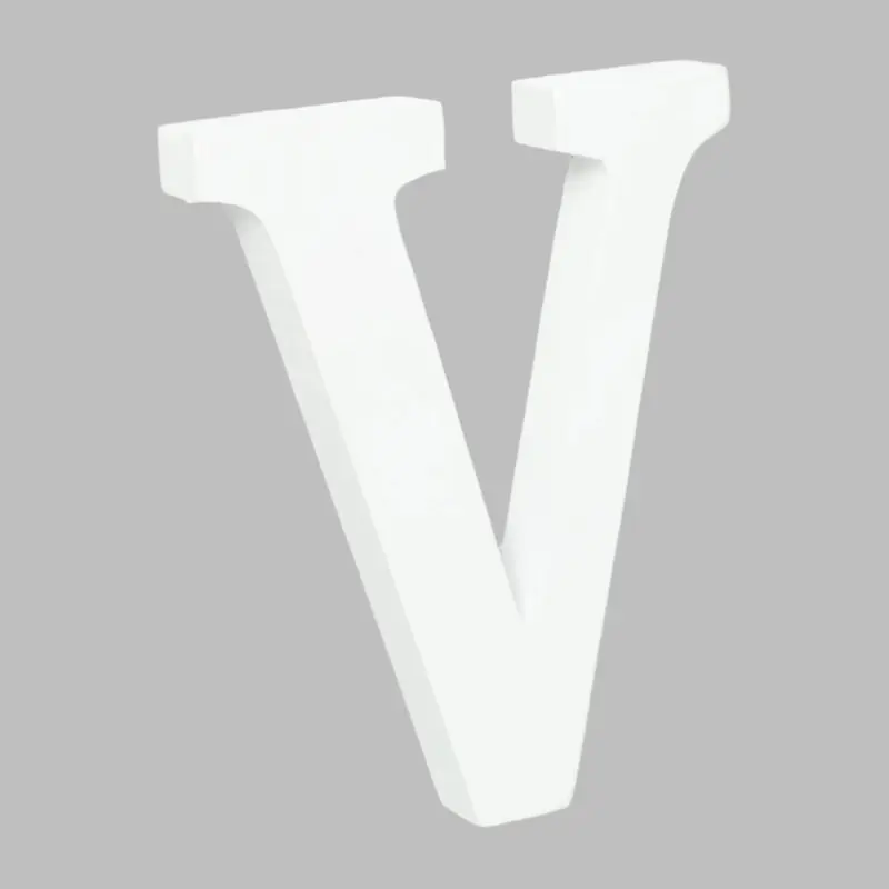 Wooden Letter V (7.5") | Bag
