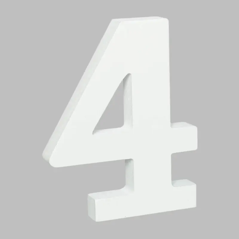 Wooden Number 4 (7.5") | Bag