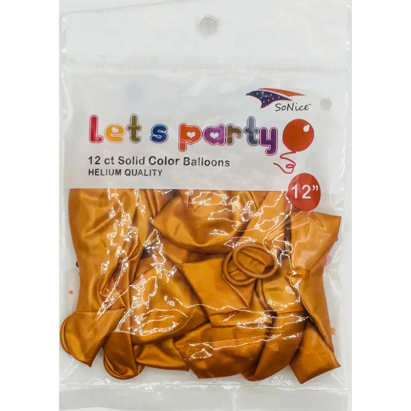 Balloons Latex (12") Gold | 12ct, Bag