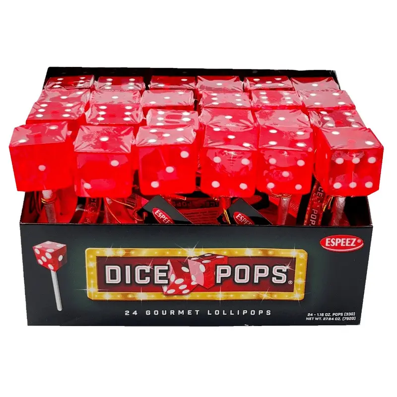 Espeez Dice Pops Strawberry | 24ct, Box