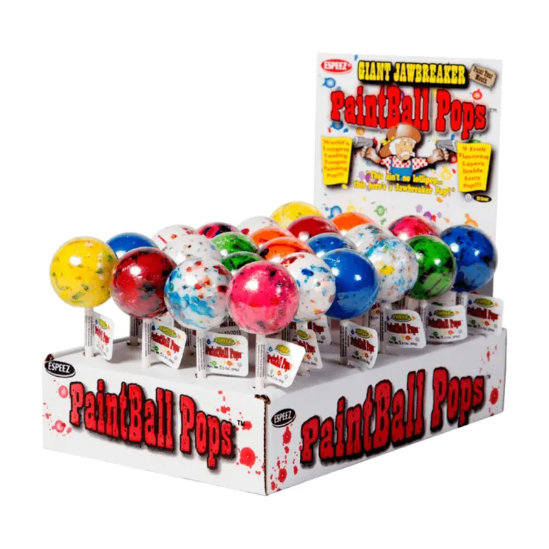 Espeez Mega PaintBall Pops Jawbreaker | 12ct, Box
