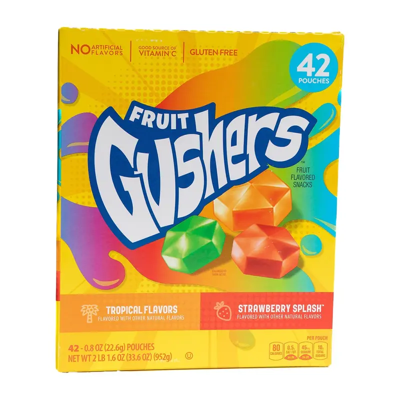 General Mills Gushers Variety Tropical / Strawberry | 42ct, Case